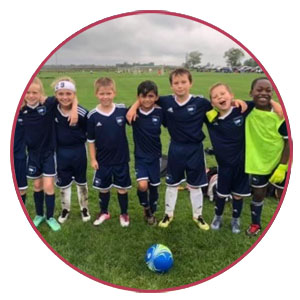 team photo of a young soccer team