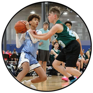 basketball team playing a tournament